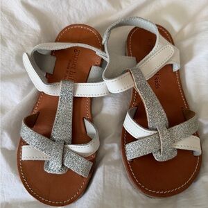 Stylish White and Silver girl’s Sandals